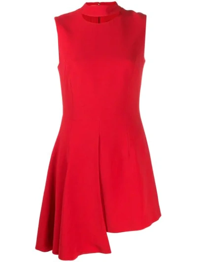 Pre-owned Versace 2000s Asymmetric Dress In Red