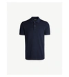 Tom Ford Button-up Cotton-piqué Polo Shirt In Navy