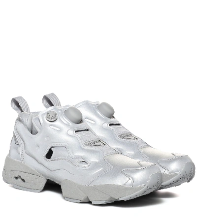 Vetements X Reebok Instapump Fury Sneakers In Silver