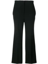 Fendi Cropped Flared Trousers In Black