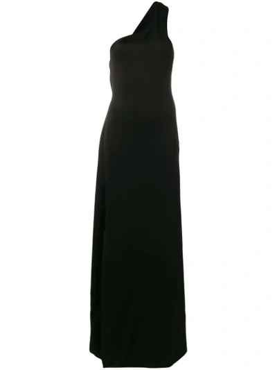 Lanvin One-shoulder Jersey Dress In Black