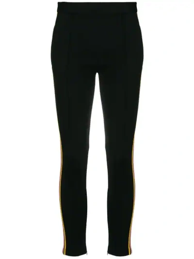 Miu Miu Side Stripe Leggings In Black