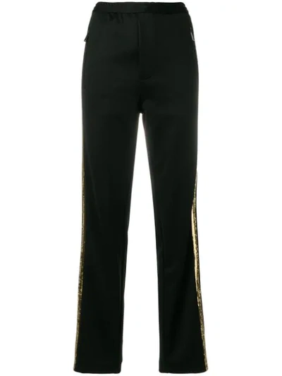 Dsquared2 Sequin Embellished Track Pants In Black