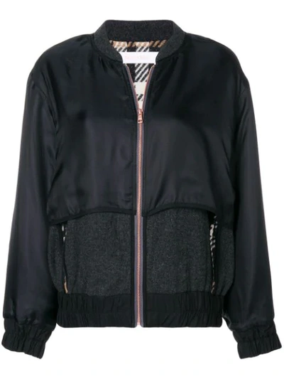 See By Chloé Contrast Bomber Jacket In Black