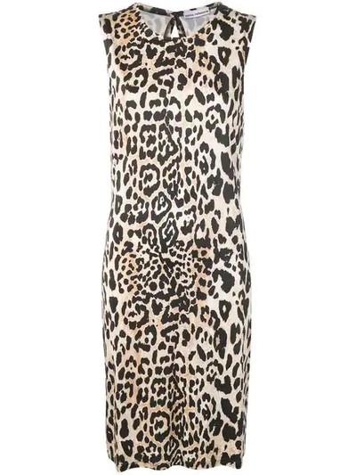 Paco Rabanne Leopard Print Dress In Neutrals