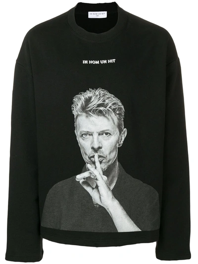 Ih Nom Uh Nit David Bowie Print Sweatshirt In Black