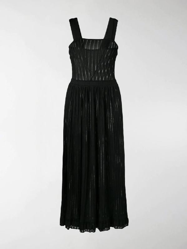 AlaÏA Stretch Knit Maxi Dress In Black | ModeSens