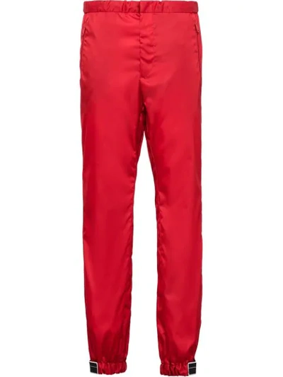 Prada Straight-leg Trousers In Red
