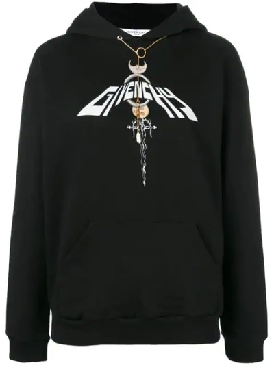 Givenchy Dagger Chain Hoodie In Black