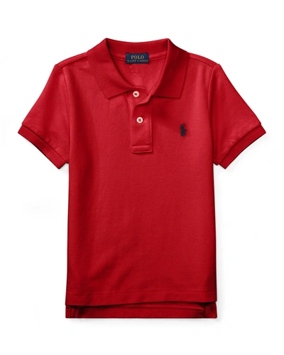 Polo Ralph Lauren Kids' Short-sleeve Logo Embroidery Polo Shirt In Red