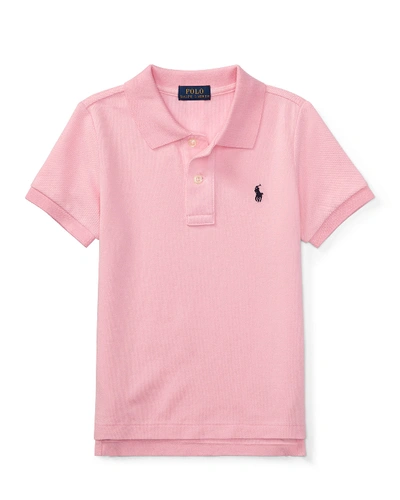 Ralph Lauren Kids' Short-sleeve Logo Embroidery Polo Shirt In Caramel Pink