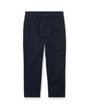 Ralph Lauren Kids' Chino Flat Front Straight Leg Pants In Navy