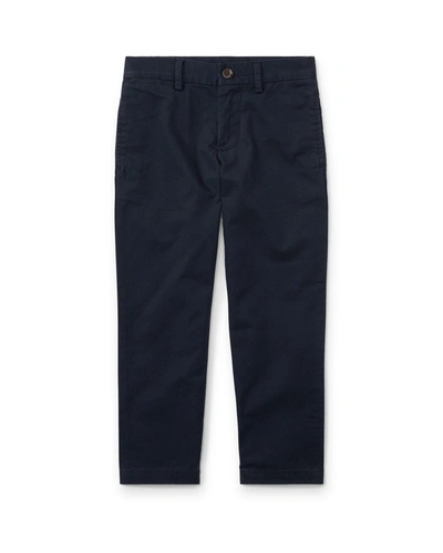 Ralph Lauren Kids' Chino Flat Front Straight Leg Pants In Navy