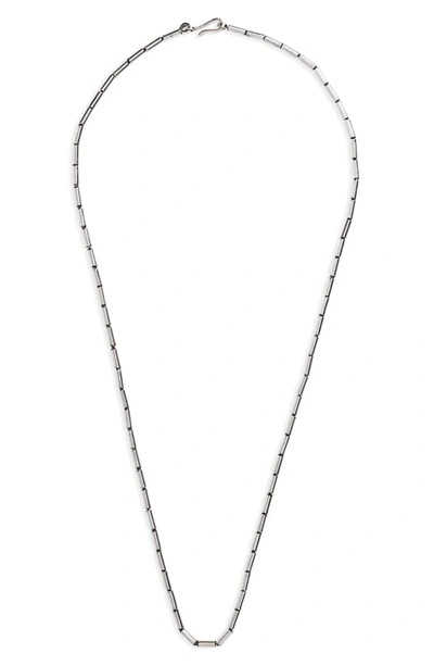 Caputo & Co Silver Pipe Chain Necklace In Sterling Silver