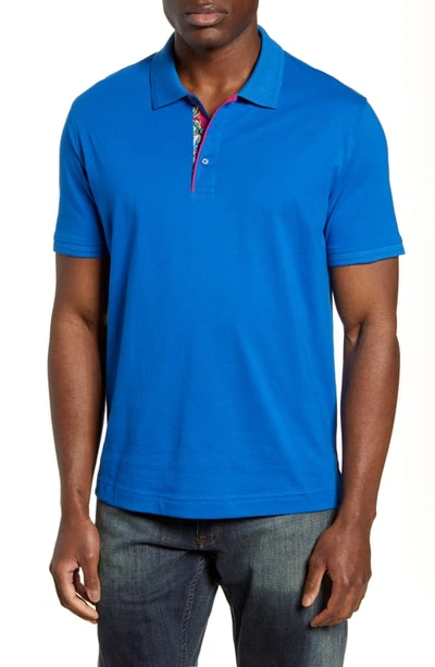 Robert Graham Classic Fit Jersey Polo In Blue