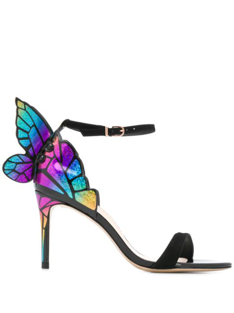 Sophia Webster Black & Rainbow Chiara 85mm Sandals | ModeSens