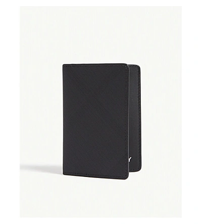 Burberry Noah London Check Folding Card Case In Dark Charcoal