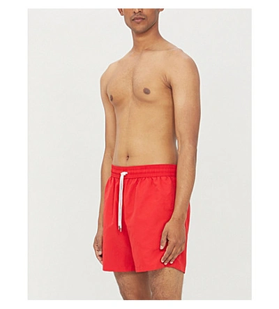 Polo Ralph Lauren Traveller Logo-embroidered Swim Shorts In Red