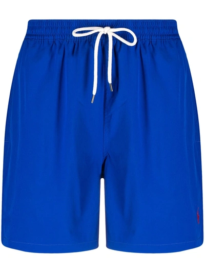 Polo Ralph Lauren Classics Mens Traveller Logo-embroidered Swim Shorts In Blue