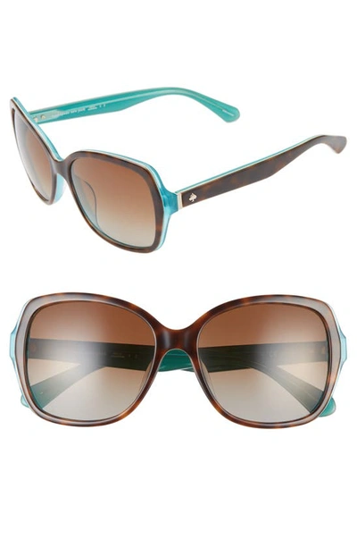 Kate Spade Karalyns Square Two-tone Sunglasses In Havana/brown