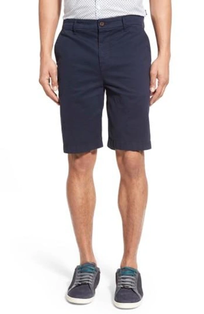 Paige 'thompson' Slim Fit Shorts In Navy Cadet