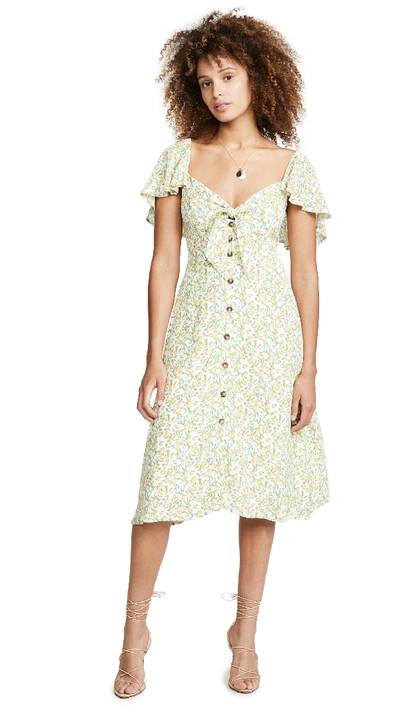 Astr Rachelle A-line Dress In Lemon Drop