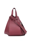 Loewe Small Hammock Leather Top Handle Bag In Wine