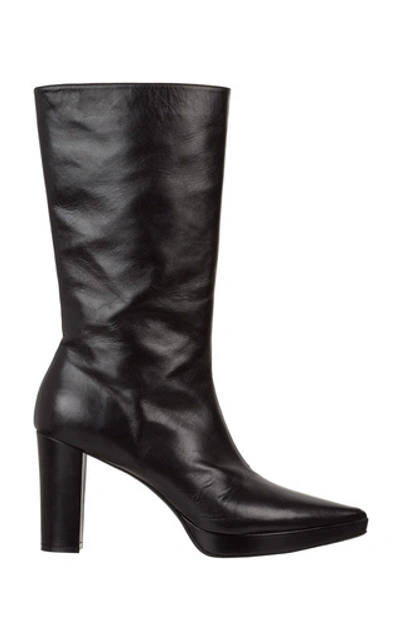 Dorothee Schumacher Urban Coolness Leather Platform Boots In Black