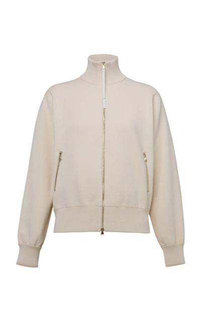 Dorothee Schumacher Sleek Sophistication Zip Up Jacket In Neutral