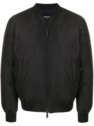 Dsquared2 Icon Padded Bomber Jacket In Black