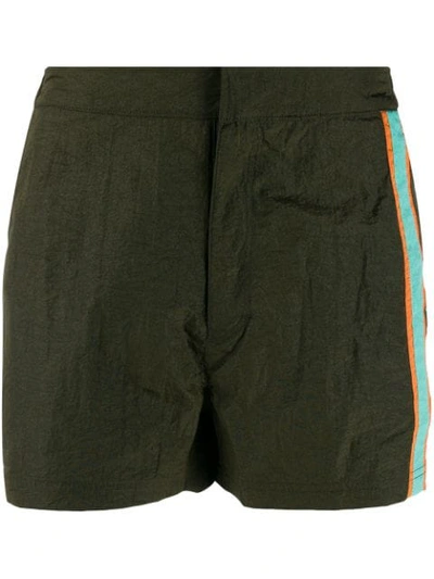 Islang Stripe Detail Swim Shorts In Green