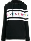 Givenchy Multicolour Logo Embroidery Two-tone Hoodie In Black