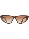 Burberry Check Cat-eye Acetate Sunglasses In Light Havana/ Brown Gradient
