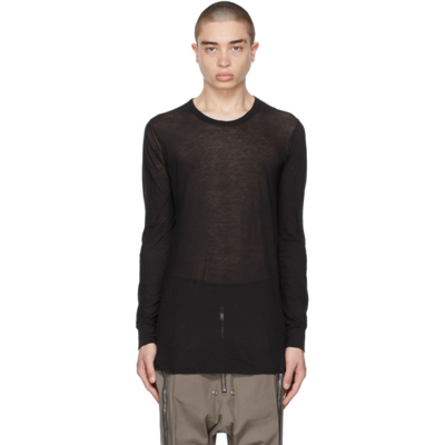 Rick Owens Tecuatl Basic Long Sleeve T-shirt In Black