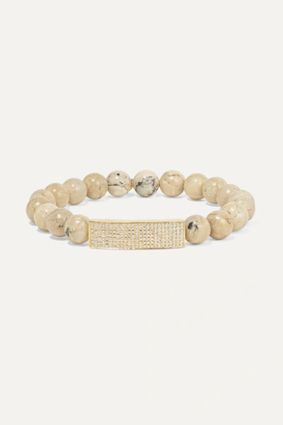 Sydney Evan 14-karat Gold, African Opal And Diamond Bracelet