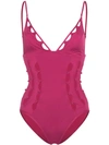 Zimmermann Goldie Crescent Cut-out Swimsuit In Pink