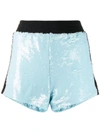 Chiara Ferragni Sequinned Shorts In Blue