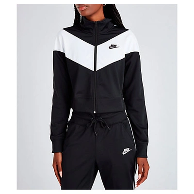 Nike Women's Sportswear Heritage Cropped Track Jacket In Black