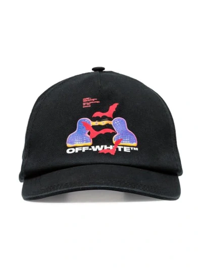 Off-white Thermo Logo-print Cotton Baseball Cap In Black