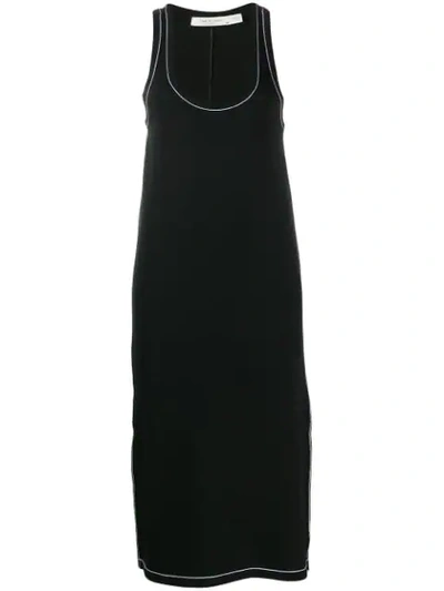 Rag & Bone Contrast Stitch Tank Dress In Black