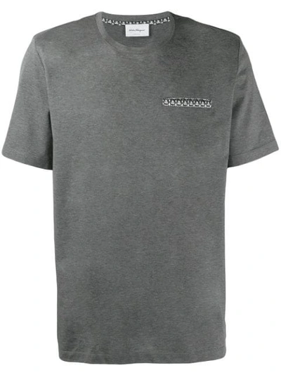 Ferragamo Jersey T-shirt In Grey