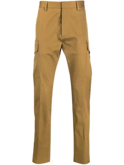 Dsquared2 Cropped Chino Trousers In Neutrals