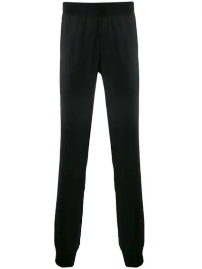 Lanvin Mid-rise Track Trousers In Black
