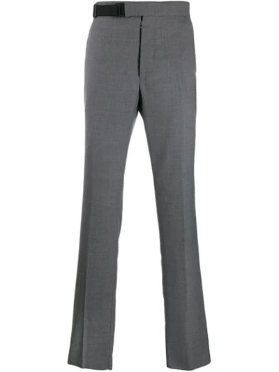 Maison Margiela Buckled Tailored Trousers In Grey