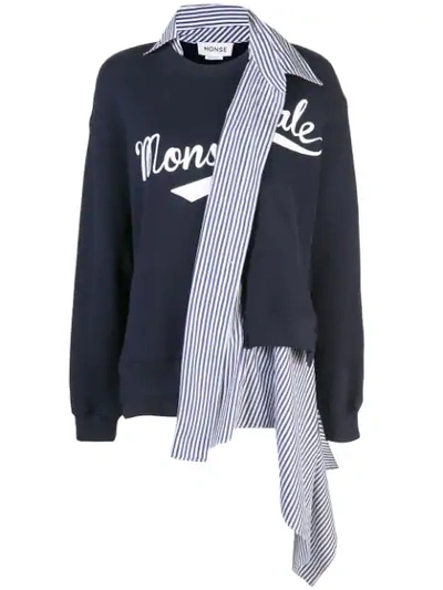 Monse Deconstructed Sweatshirt In Navy