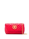 Versace Medusa Head Quilted Bag In D6tot Rosso Oro