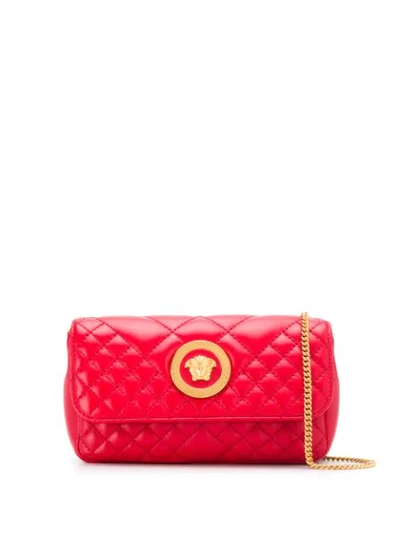 Versace Medusa Head Quilted Bag In D6tot Rosso Oro