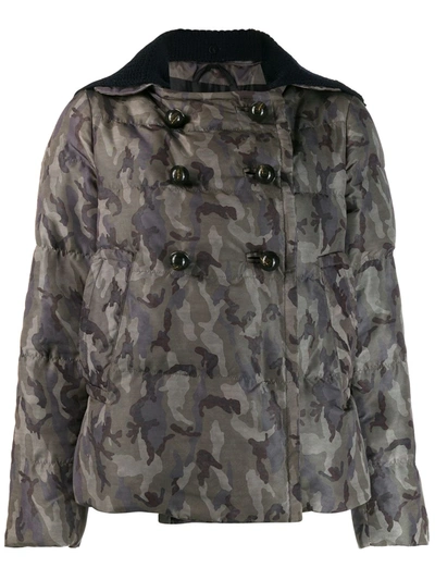 Pre-owned Prada '2000s Camouflage Jacket In Green