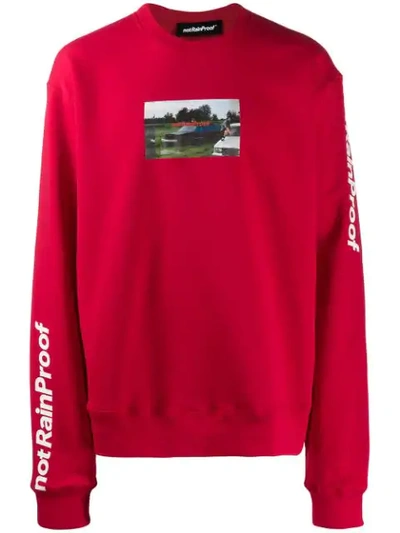 Styland Photo Print Sweatshirt In Red