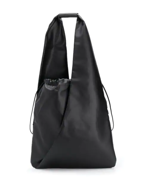 Mm6 Maison Margiela Drawstring Tote Bag In Black | ModeSens